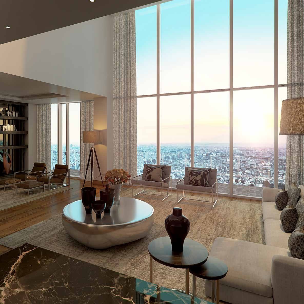 Trump towers - Double-height living room